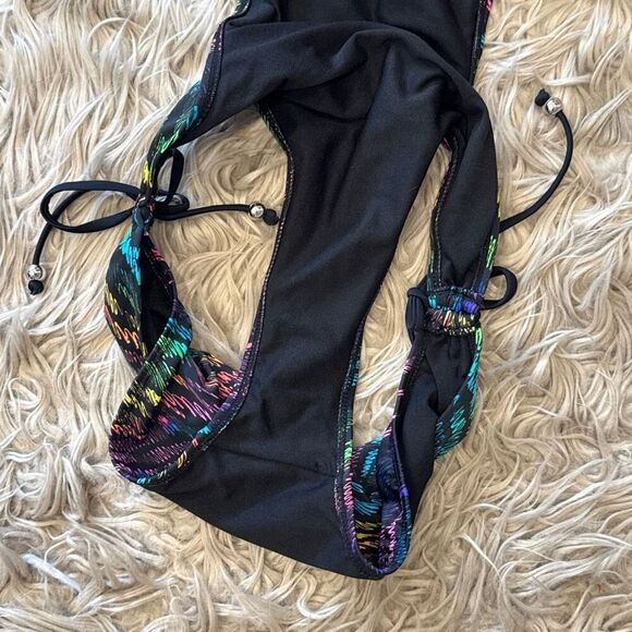 OP rainbow zebra swimsuit size medium - Picture 5 of 5